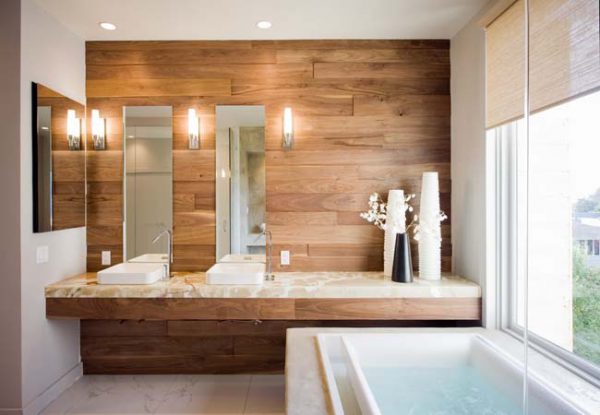 Badkamer met hout